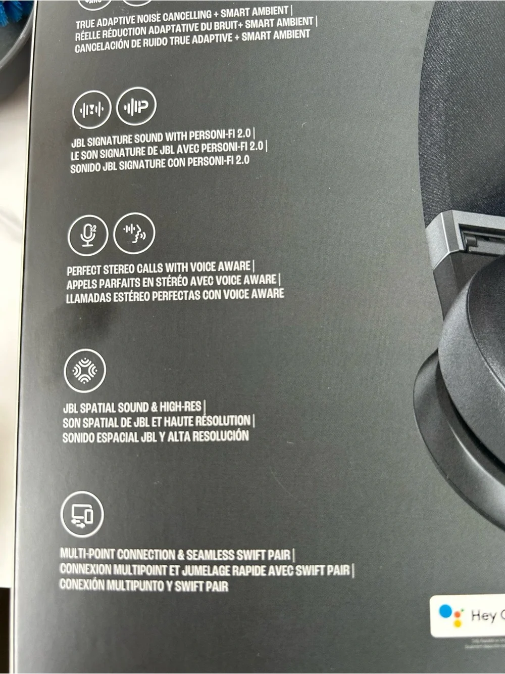 JBL Live 675NC Over-Ear Headphones - Black and Silver